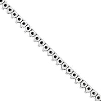 Thumbnail for Black Diamond Tennis Chain in 10k White Gold 24 inches 17.5 Ctw 4 mm