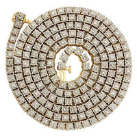 Thumbnail for Diamond Tennis Chain in 10k Yellow Gold 26.5 inches 3.69 Ctw 4 mm