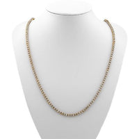 Thumbnail for Diamond Tennis Chain in 10k Yellow Gold 26.5 inches 3.69 Ctw 4 mm