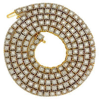 Thumbnail for Diamond Tennis Chain in 10k Yellow Gold 26 inches 5.04 Ctw 4 mm