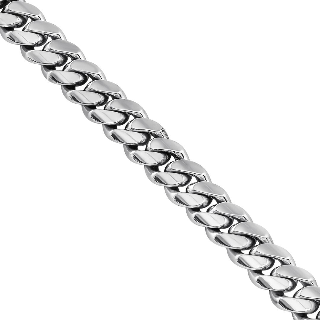 10k White Gold Cuban Link Chain 8.5 mm