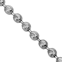 Thumbnail for 10K White Gold Mens Ball Bead Chain 3 mm