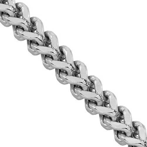 10K White Gold Mens Franco Chain 4mm