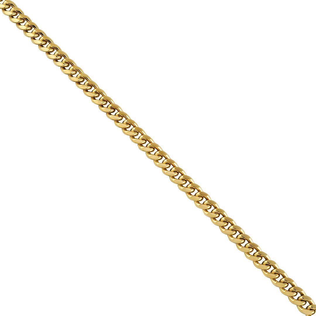 10k Yellow Gold Cuban Link Chain 7 mm