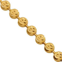 Thumbnail for 10K Yellow Gold Mens Ball Bead Moon Chain 3 mm