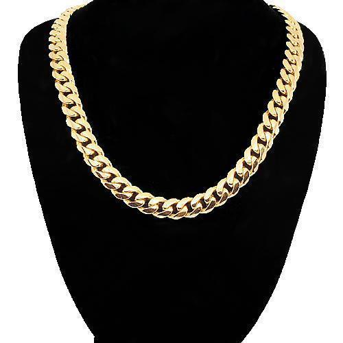 10K Yellow Gold Mens Cuban Chain 9 mm