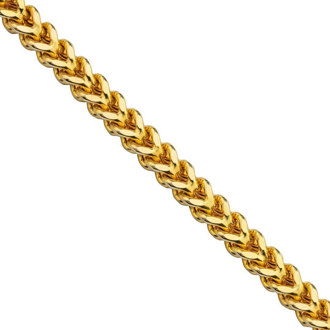 10K Yellow Gold Mens Franco Chain 3 mm