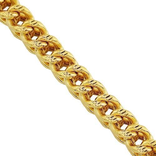 10K Yellow Gold Mens Franco Chain 4 mm