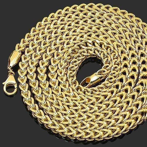 10K Yellow Gold Mens Franco Chain 4 mm