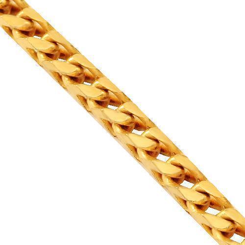 10K Yellow Gold Mens Light Franco Chain 2 mm