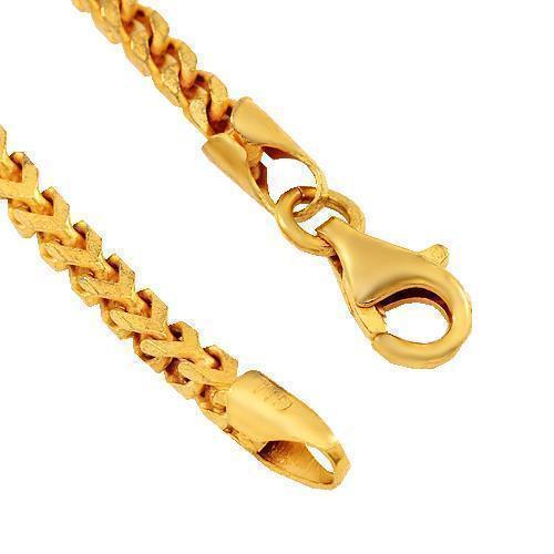 10K Yellow Gold Mens Light Franco Chain 2 mm