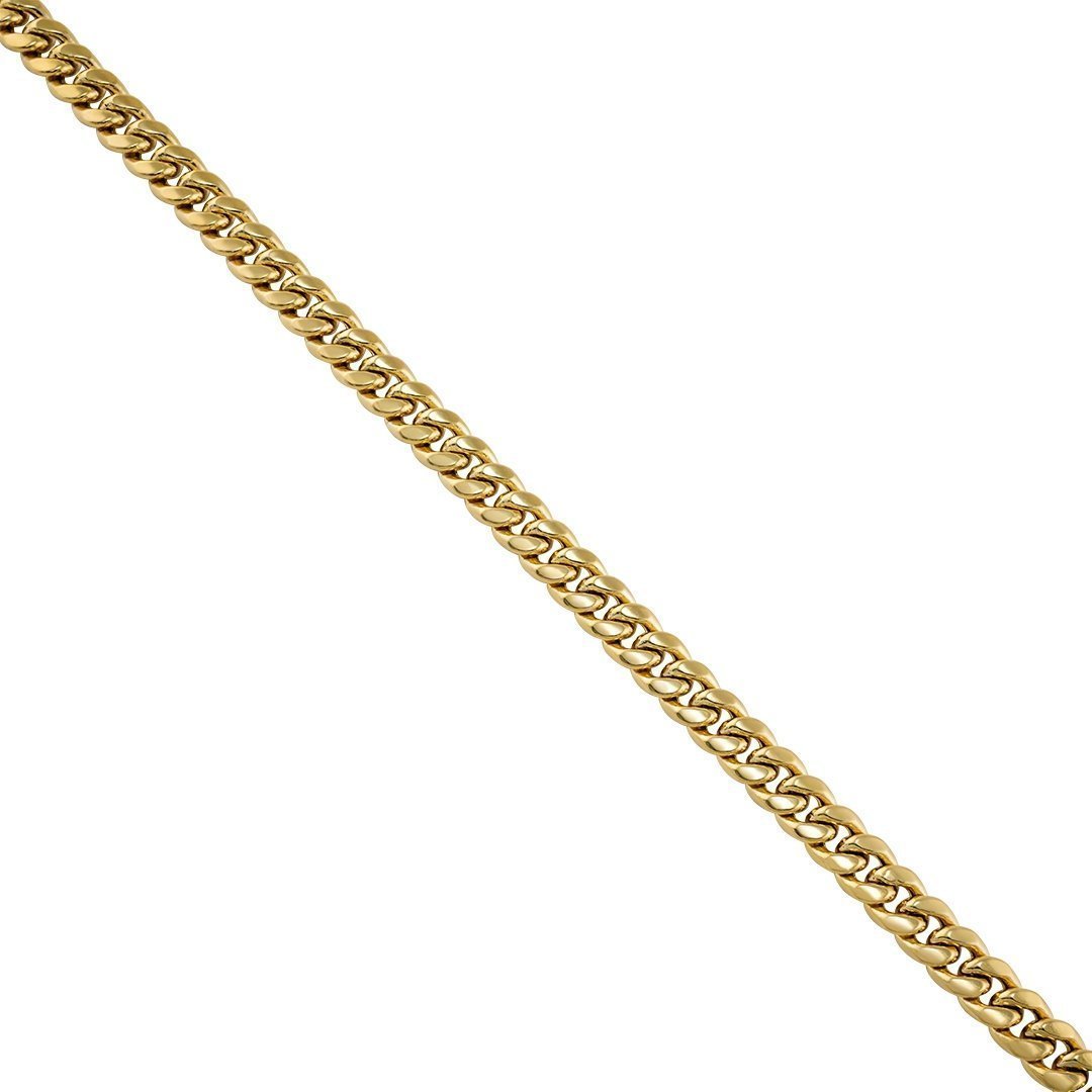 10k Yellow Gold Miami Cuban Chain 7.5 mm