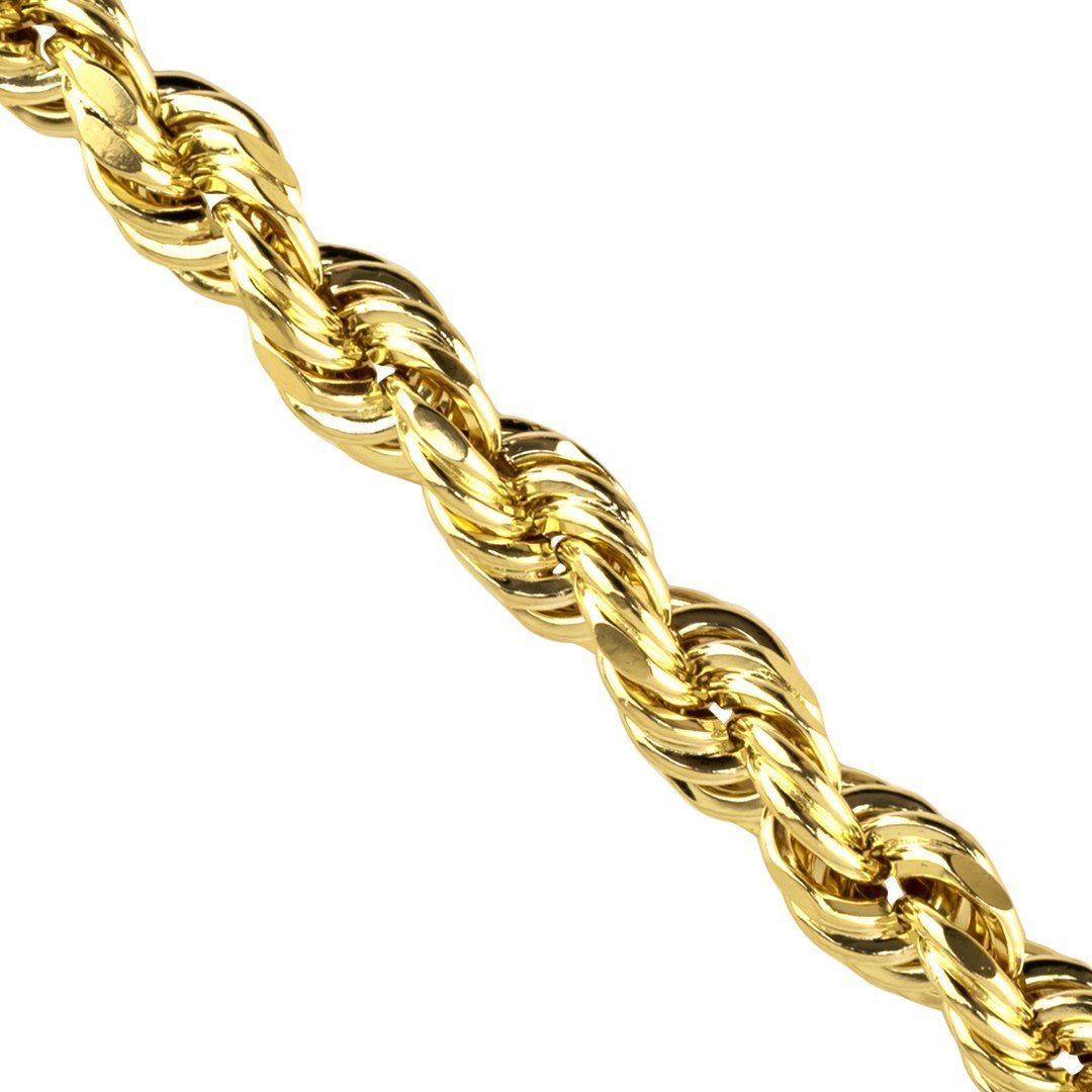 10k Yellow Gold Rope Chain 5.5 mm