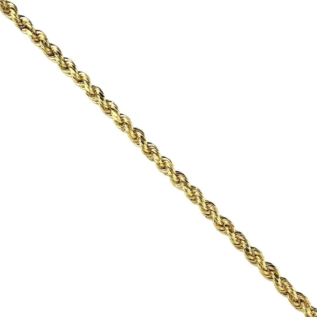 10k Yellow Gold Rope Chain 6.5 mm