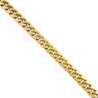 Thumbnail for 10k Yellow Semi-Solid Gold Cuban Link Chain 11 mm