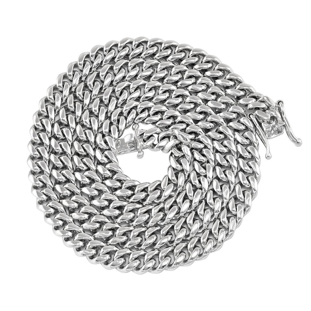 14k White Gold Cuban Chain 5.5 mm