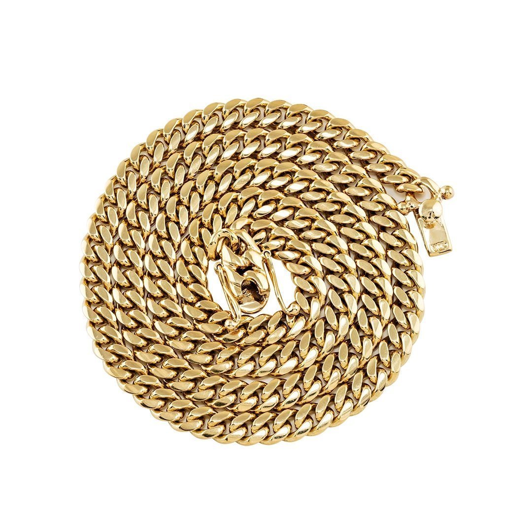 14k Yellow Gold Cuban Chain 7 mm