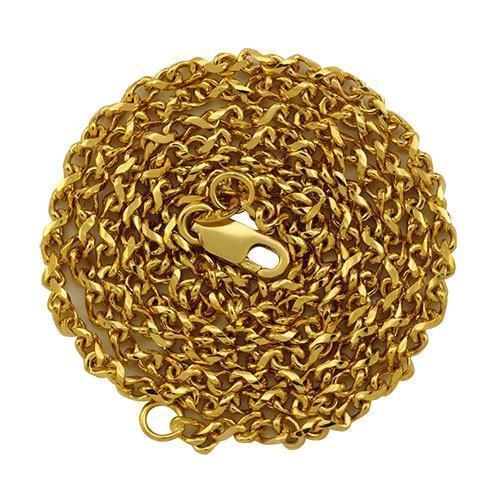 14k Yellow Gold Fancy Chain 2.5 mm