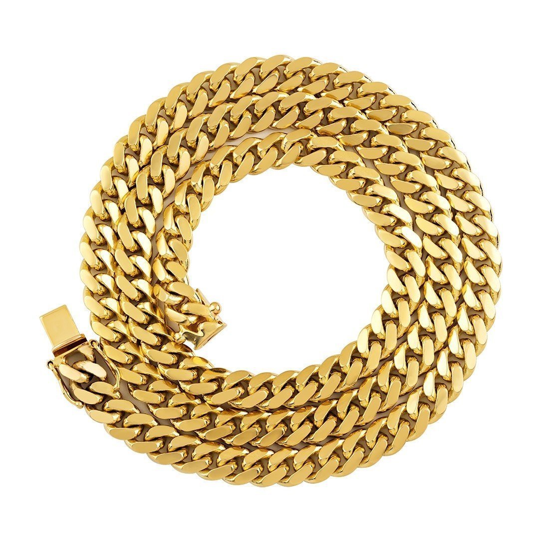 14K Yellow Gold Mens Cuban Chain 6.5 mm