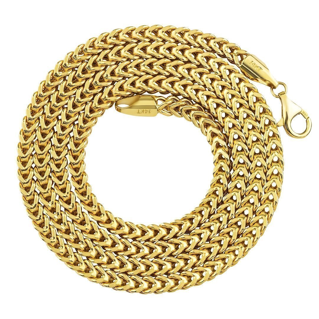 14K Yellow Gold Mens Franco Chain 3 mm