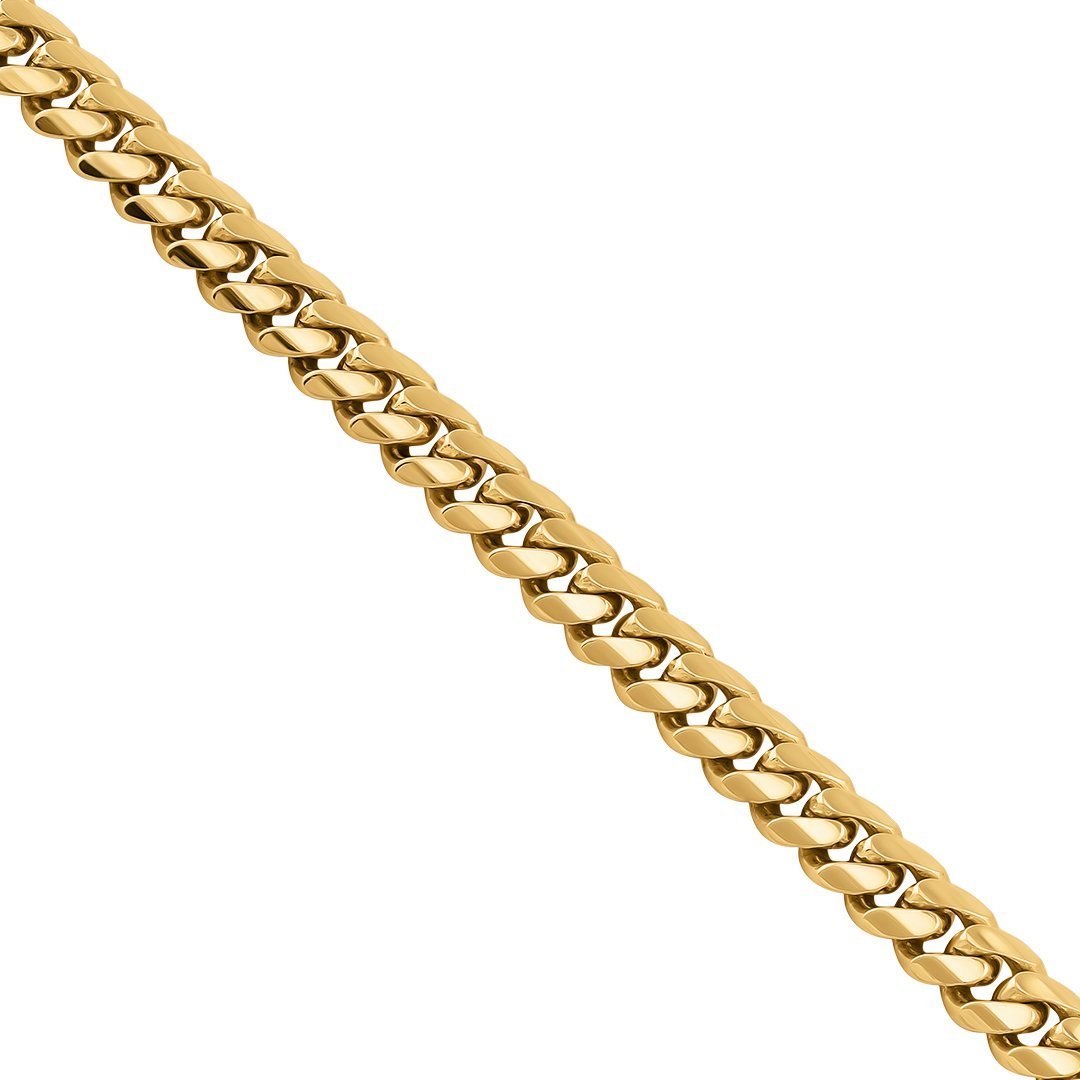 14k Yellow Gold Miami Cuban Link Chain 6 mm