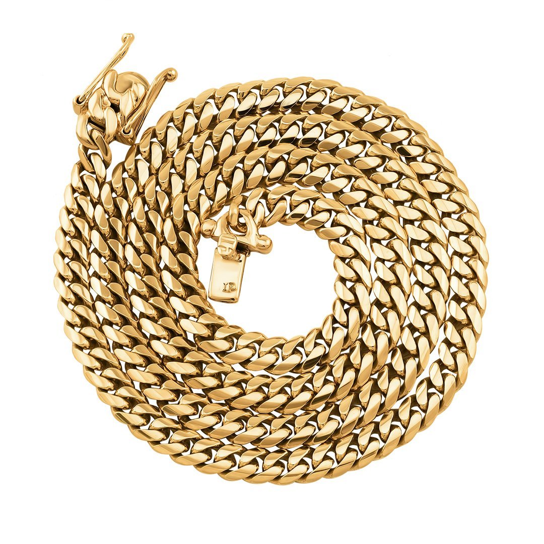 14k Yellow Gold Miami Cuban Link Chain 6 mm