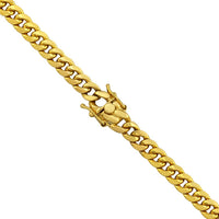 Thumbnail for 14k Yellow Gold Semi-Solid Cuban Link Chain 7 mm