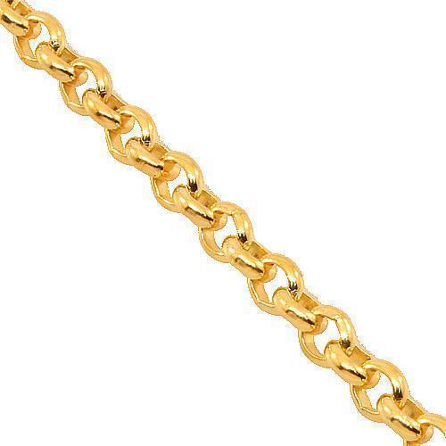 18K Yellow Gold Mens Fancy Chain 3 mm