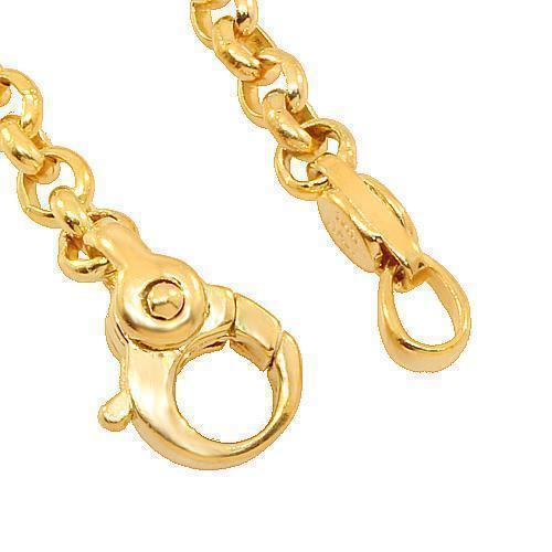 18K Yellow Gold Mens Fancy Chain 3 mm