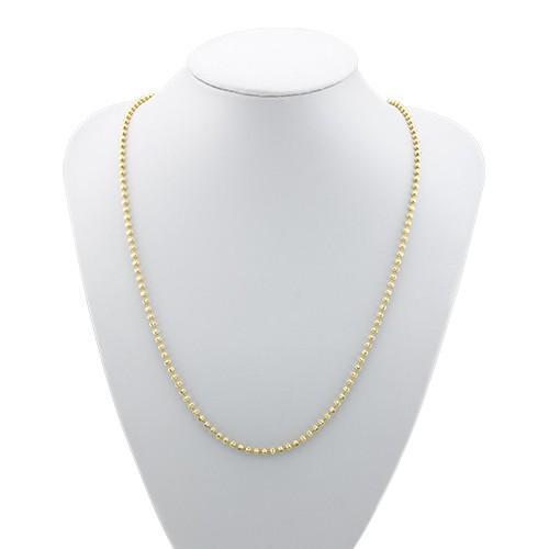 Moon Cut Ball Bead Chain in 14k Yellow Gold 3 mm