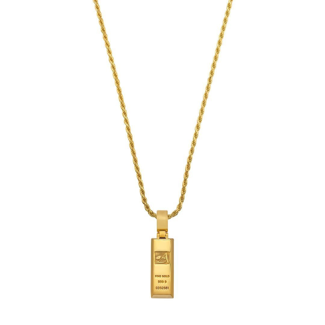 Yellow 18k Yellow Gold Plated "Avianne Gold Bar" Pendant