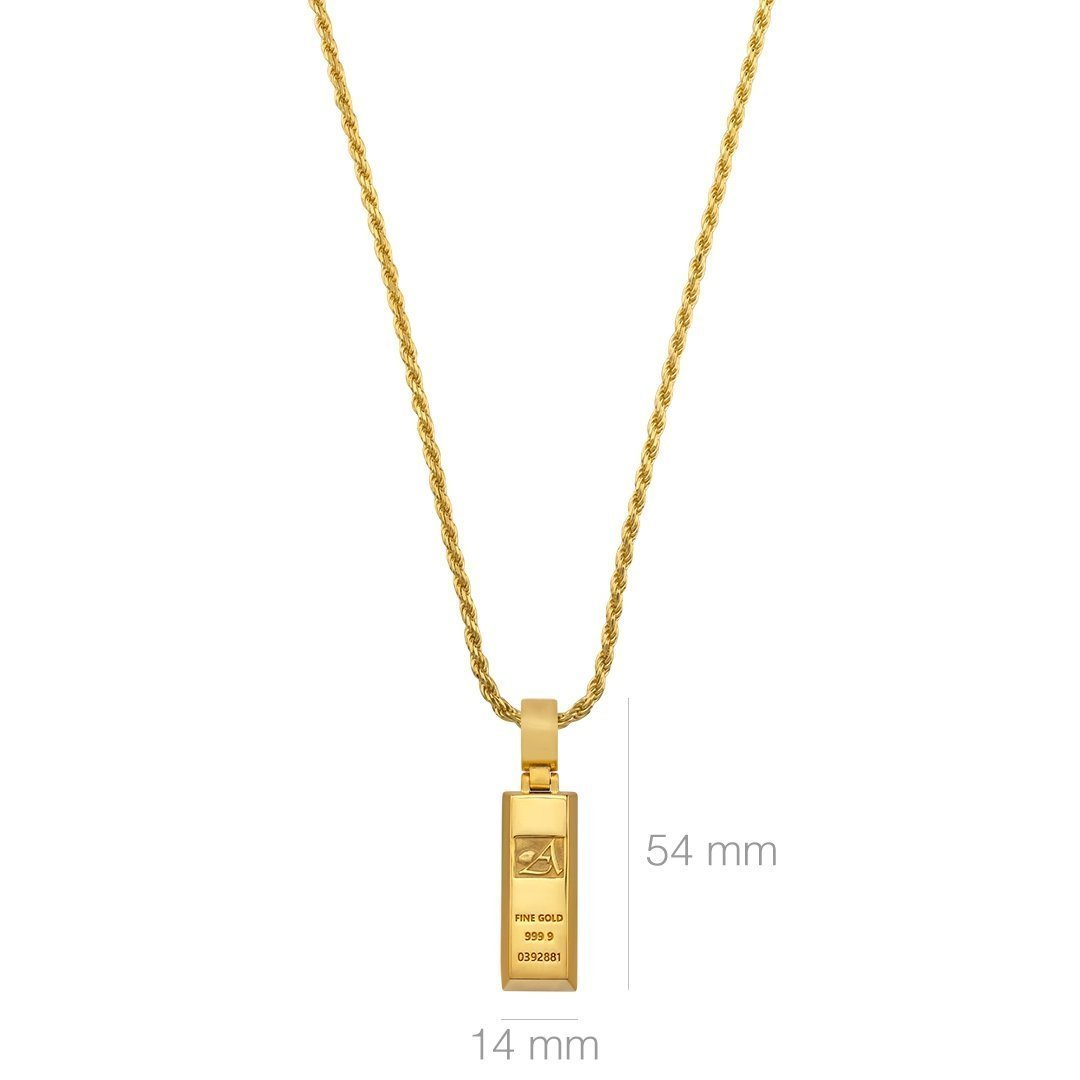 Yellow 18k Yellow Gold Plated "Avianne Gold Bar" Pendant